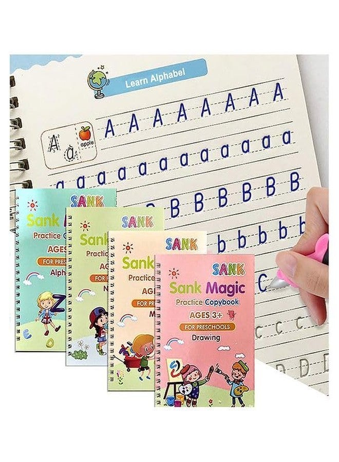 ADKD Sank Magic Reusable Tracing Book Pack of 4 - English | - Image 1