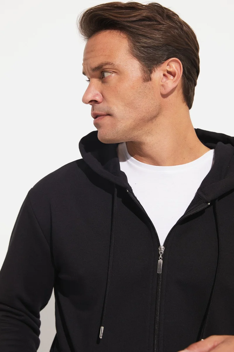 JUNE Men's Regular Fit Zippered Pocket Detailed Sweatshirt