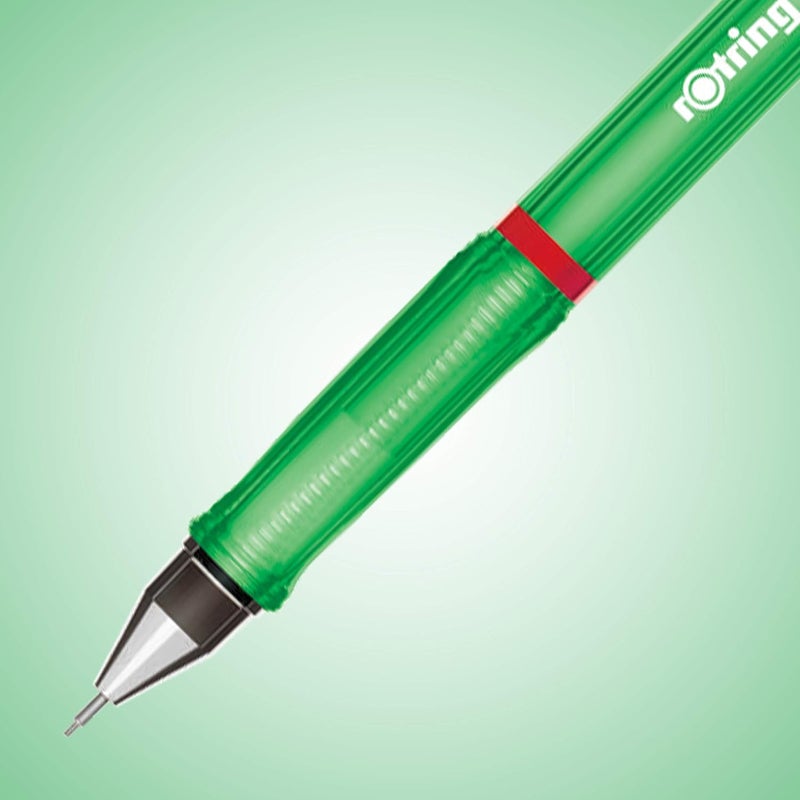 Rotring Rotring Visuclick Mechanical Pencil 07 mm 2B Lead Lively Pink Green Blue Barrels 3 Count  - Image 4
