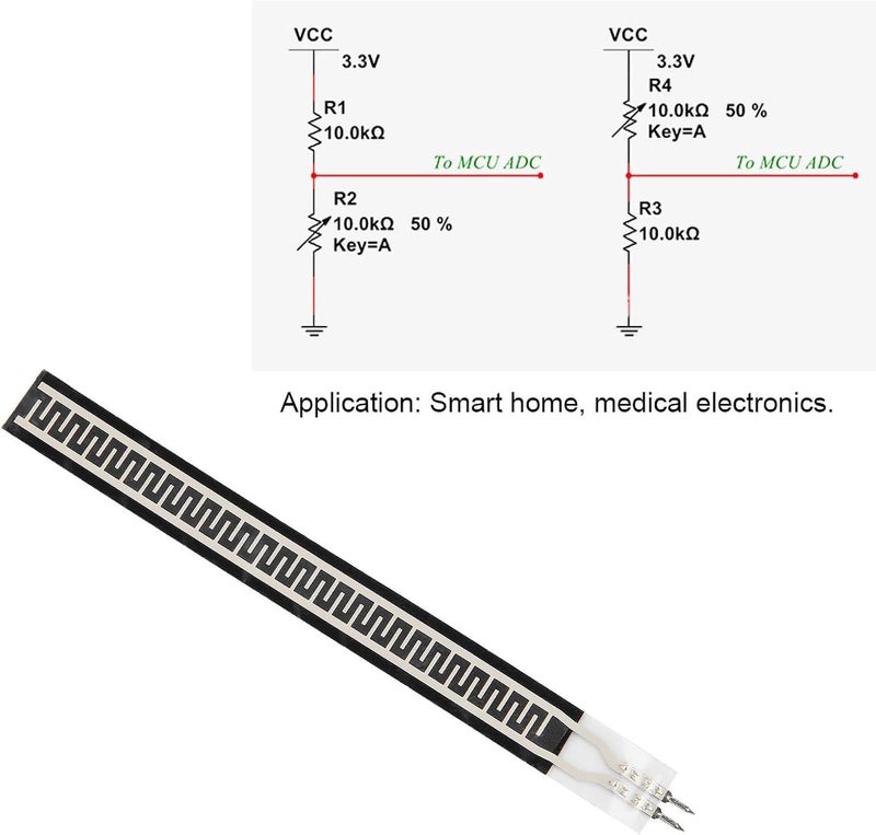 Wal front Thin Film Pressure Sensor Flex Sensor Bend Sensor ZD10-100 500g Resistance Type Sensor Thin Film Pressure Sensor Force Sensing Resistor, Force Sensitive Resistor Pressure - Image 1