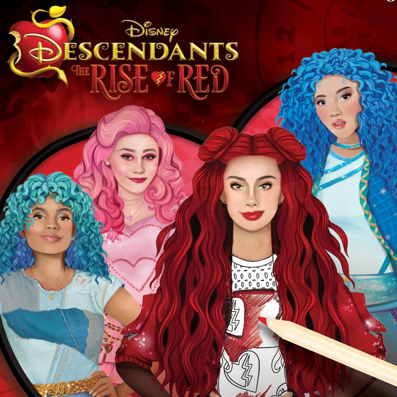 Make It Real: Descendants 4 Rise of Red Fashion Design Sketchbook - Includes 109 Stickers & Stencils, Style Models, Disney, Girls & Kids Ages 8+ - Image 3