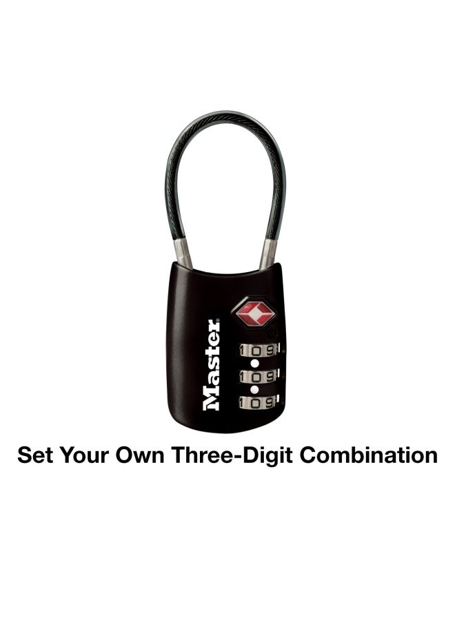 Master Lock 4688D Accepted Set Your Own Combination Tsa Approved Luggage Lock  1 Pack  Black - Image 4