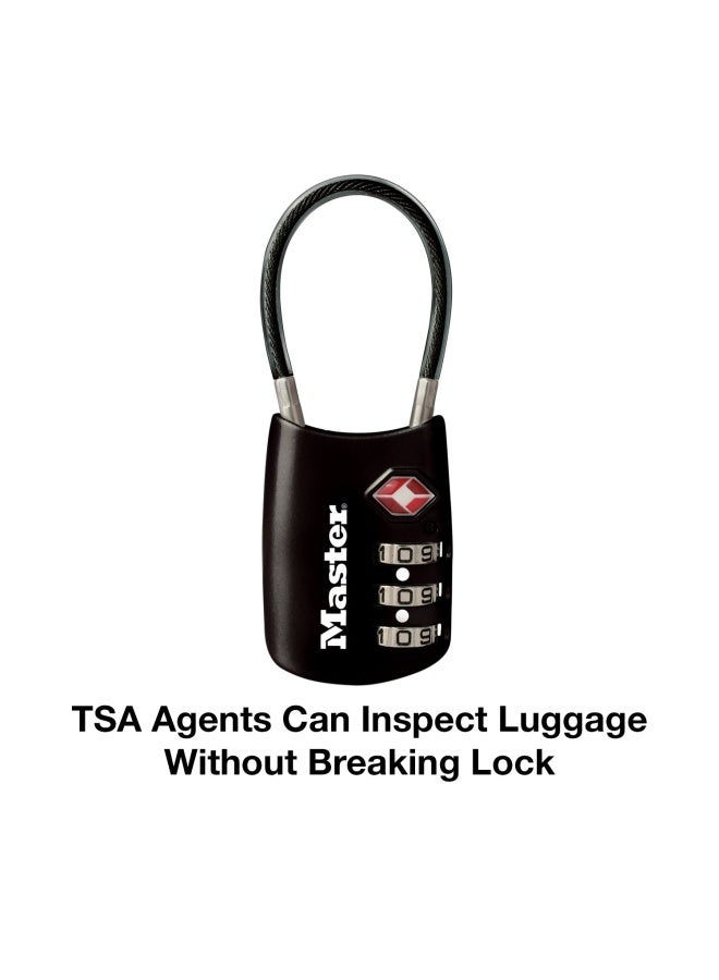 Master Lock 4688D Accepted Set Your Own Combination Tsa Approved Luggage Lock  1 Pack  Black - Image 3