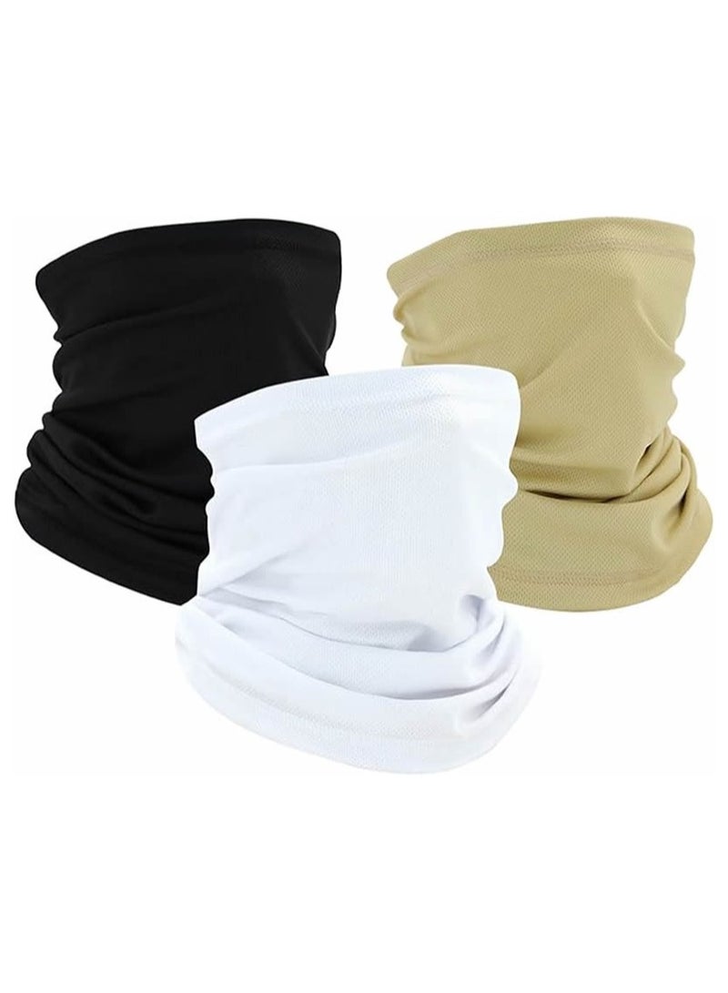 Generic 3Pcs Sun UV Protection Face Mask Breathable Outdoor Cycling Neck Scarf  Neck Gaiter Bandana Sun Wind Dust Headwear Balaclava Scarf - Image 1