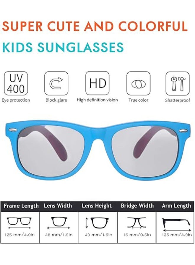 Children's Sun Glasses Kids Polarized SunGlasses TPEE Rubber Flexible Frame for Boys Girls Age 2-10, 100% UV Protection（Car Glasses Case） - Image 4