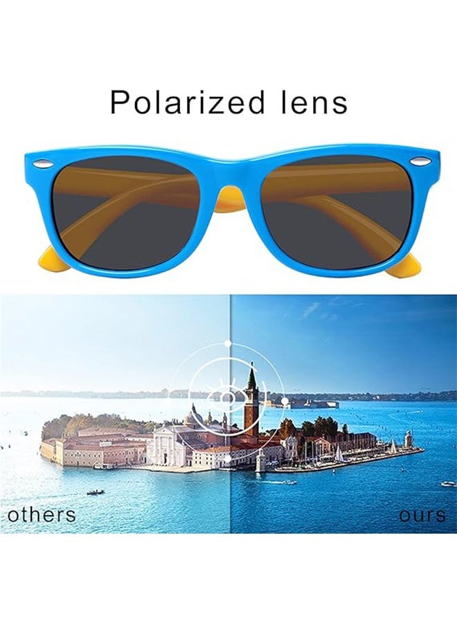 Children's Sun Glasses Kids Polarized SunGlasses TPEE Rubber Flexible Frame for Boys Girls Age 2-10, 100% UV Protection（Car Glasses Case） - Image 2