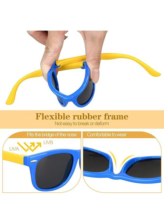 Children's Sun Glasses Kids Polarized SunGlasses TPEE Rubber Flexible Frame for Boys Girls Age 2-10, 100% UV Protection（Car Glasses Case） - Image 3