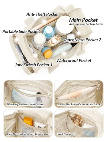 MEISEY Small Gym Bag Bag With Wet Compartment And Coin Purse Duffel Bags Dance Yoga Workout Bag,Mini Gym Bag For Women (Small Gym Bag - Beige) - Image 5