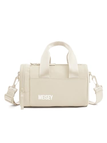 MEISEY Small Gym Bag Bag With Wet Compartment And Coin Purse Duffel Bags Dance Yoga Workout Bag,Mini Gym Bag For Women (Small Gym Bag - Beige) - Image 1