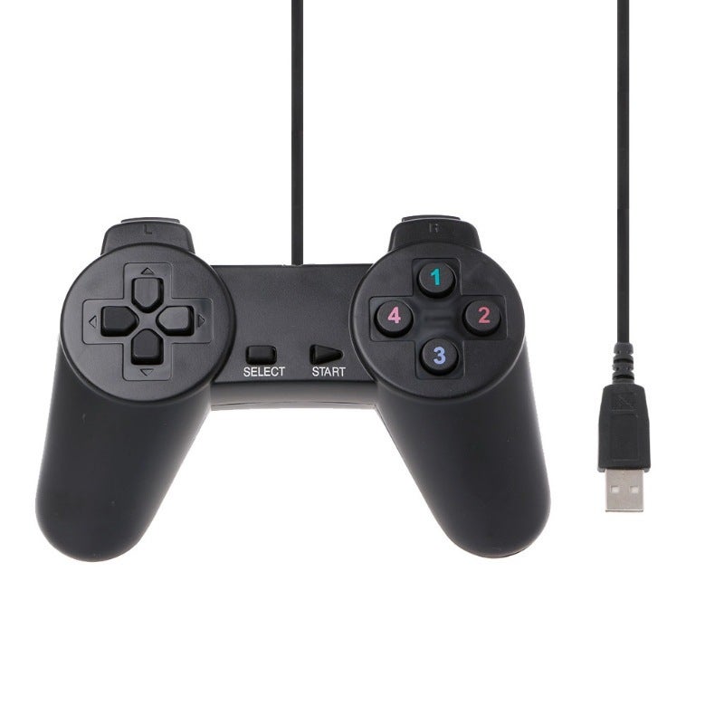 Wholesale game handle usb wired singles game handle PC computer game singles handle Gamepad (Bare) 