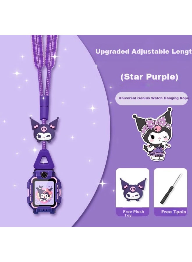 Ten Flashes Tenfash Kids Smarch Z10/youth Edition Z9/z8a/z7s/z6p/z6a/z6/n3/d3/q2a Creative Cartoon Neck Strap With Plush Toy Star Purple - Image 1