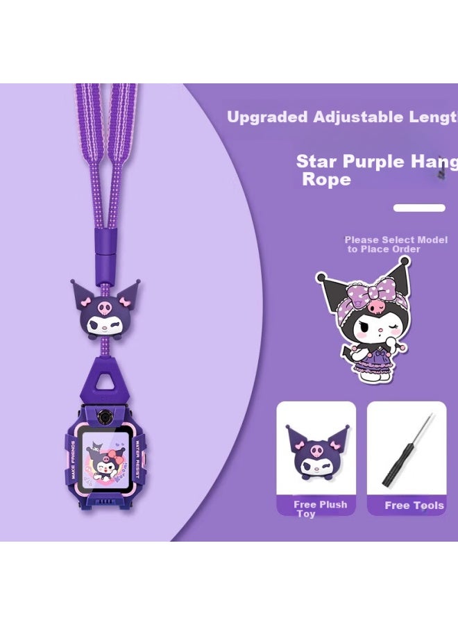 Ten Flashes Tenfash Kids Smarch Z10/youth Edition Z9/z8a/z7s/z6p/z6a/z6/n3/d3/q2a Creative Cartoon Neck Strap With Plush Toy Star Purple - Image 2