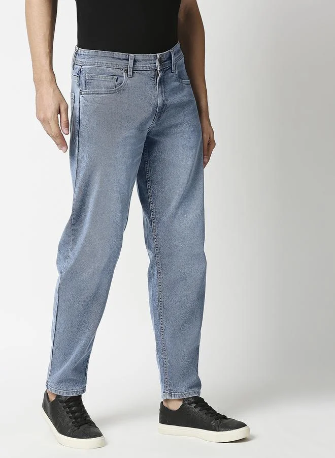 هاي ستار جينز رجالي أزرق قطن 1% سادة طويل مريح