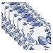 susiyo Colorful Flowers Blue and White Porcelain Cloth Napkins Set of 6 Reusable Table Dinner Napkins 20 by 20 Inches for Family Dinners Cocktail Parties Weddings Hotel Restaurant - Image 2