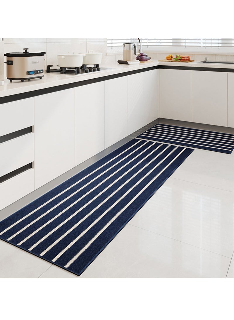 TYCOM Kitchen Rugs Kitchen Mat Non-Slip Fluffy Soft Plush Microfiber Shower Carpet Rug Machine Washable Quick Dry Kitchen Mats 120cm Blue  - Image 1