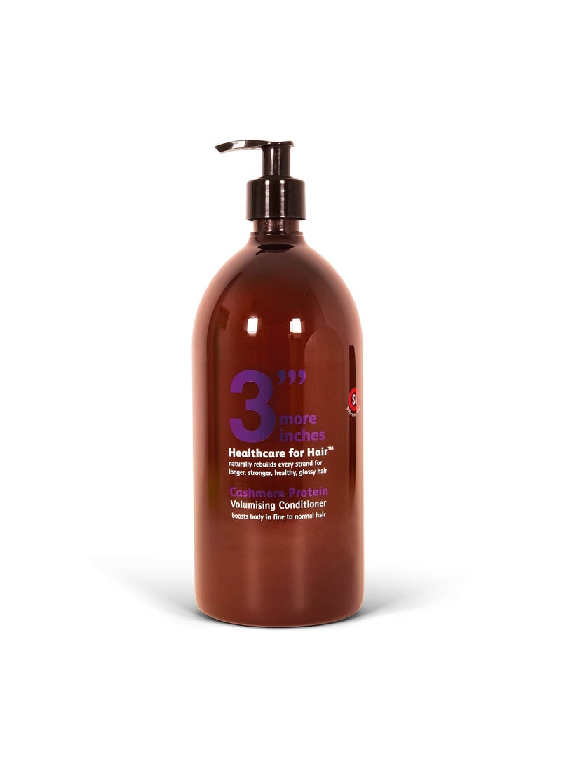 3 More Inches 3More Inches Cashmere Protein Volumizing Conditioner 1000ml  Fine Thin Hair Treatment  For Thicker Fuller  Root Lifting Results  Coconut Oil Silicone Free  Hair Care by Michael Van Clarke 