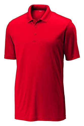 Opna Mens Dry-Fit Golf Polo Shirts,Red,Medium - Image 1