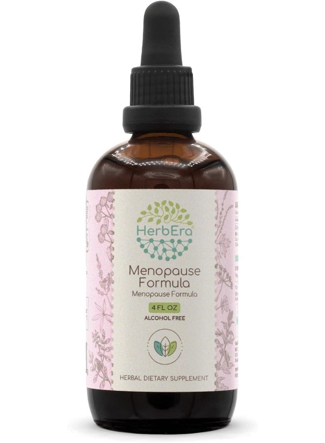 HerbEra HerbEra Menopause Formula B120 Alcohol-Free Extract Tincture, Concentrated Liquid Drops Natural Vitex Berry, Licorice Root, Motherwort, Dong Quai Root, Burdock Root, Black Cohosh Root - Image 1