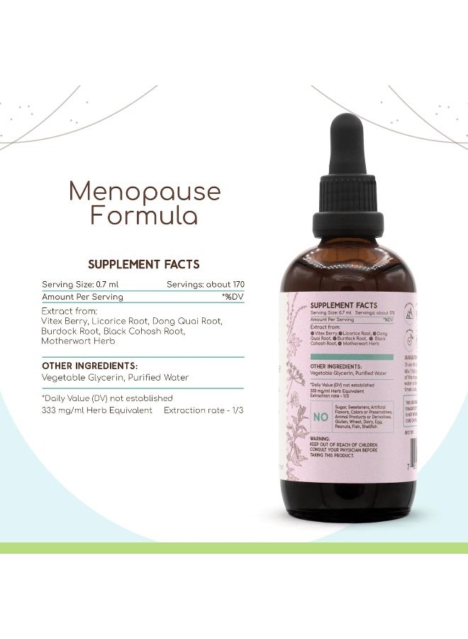 HerbEra HerbEra Menopause Formula B120 Alcohol-Free Extract Tincture, Concentrated Liquid Drops Natural Vitex Berry, Licorice Root, Motherwort, Dong Quai Root, Burdock Root, Black Cohosh Root - Image 4