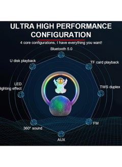 General Bluetooth audio, 360 degree rotation, 7 colors, 1200mah rechargeable lithium battery, faster transmission, suitable for home office decoration  - Image 2