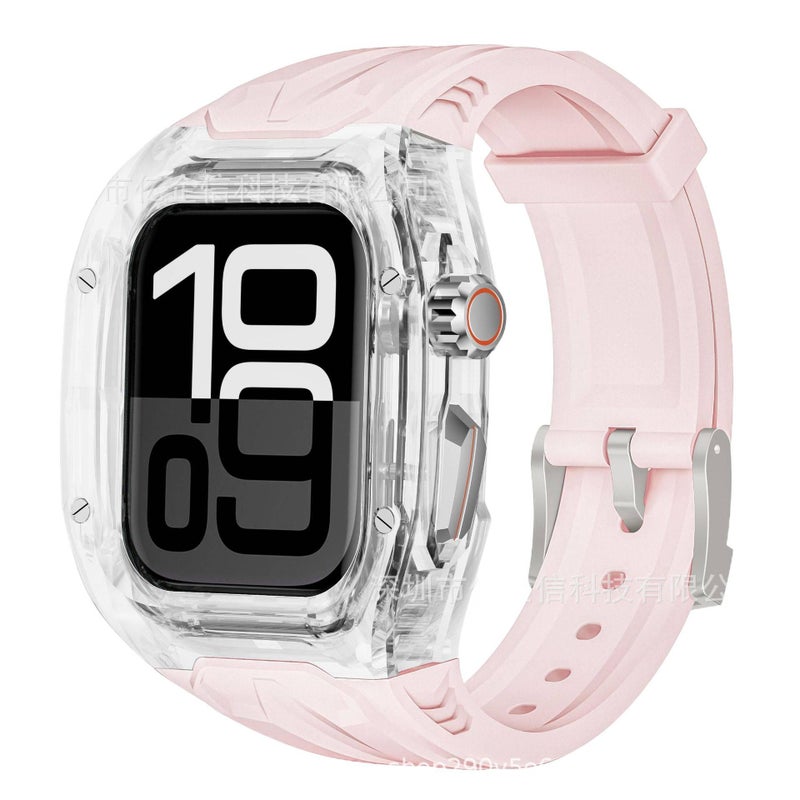 Black Smartwatch Band Compatible with Apple Watch with Adjustable Fit Replacement Strap for Daily Wear - Image 5