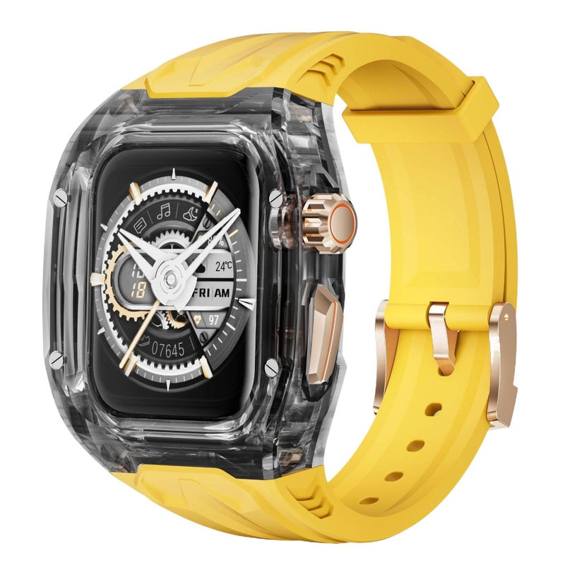 Black Smartwatch Band Compatible with Apple Watch with Adjustable Fit Replacement Strap for Daily Wear - Image 1