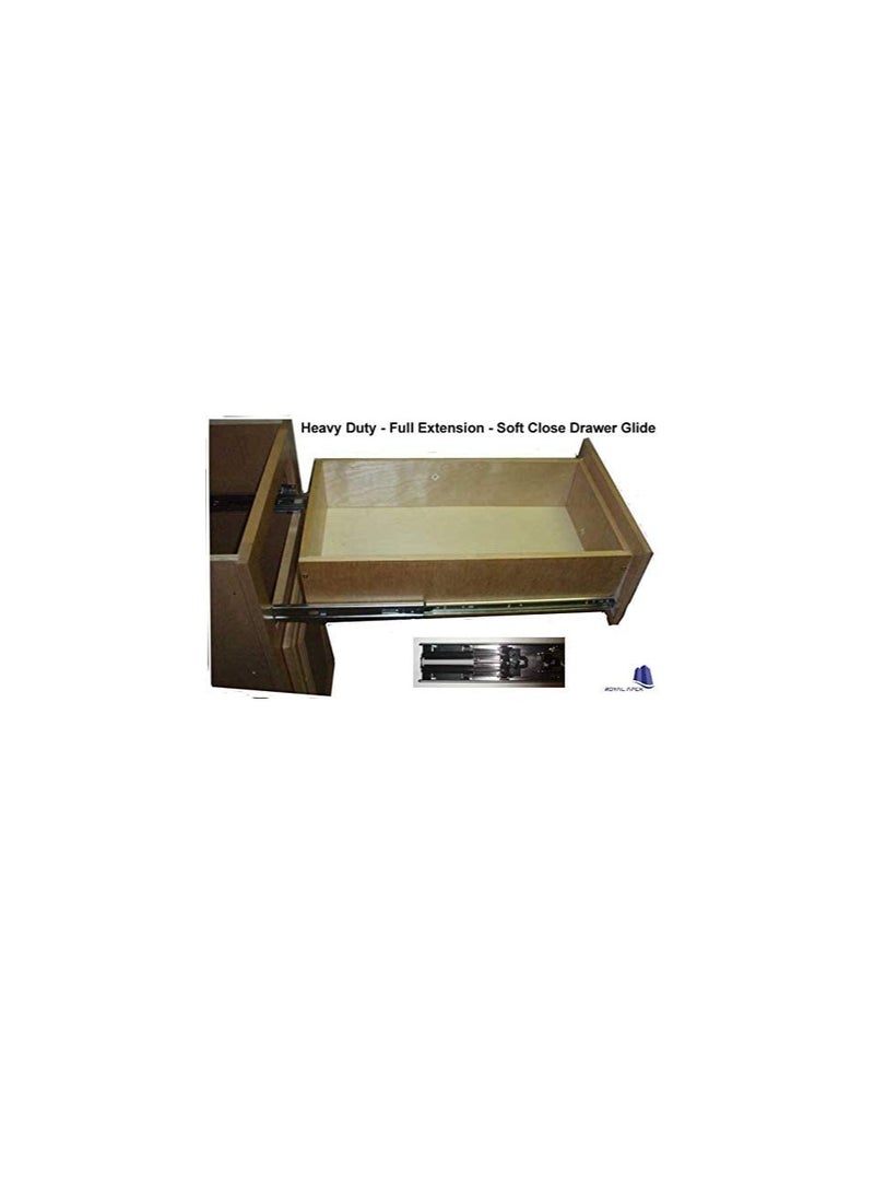 Soft Closing Steel Ball Bearing Drawer Slide Rail Runner (22 inch (55cm))  - Image 3
