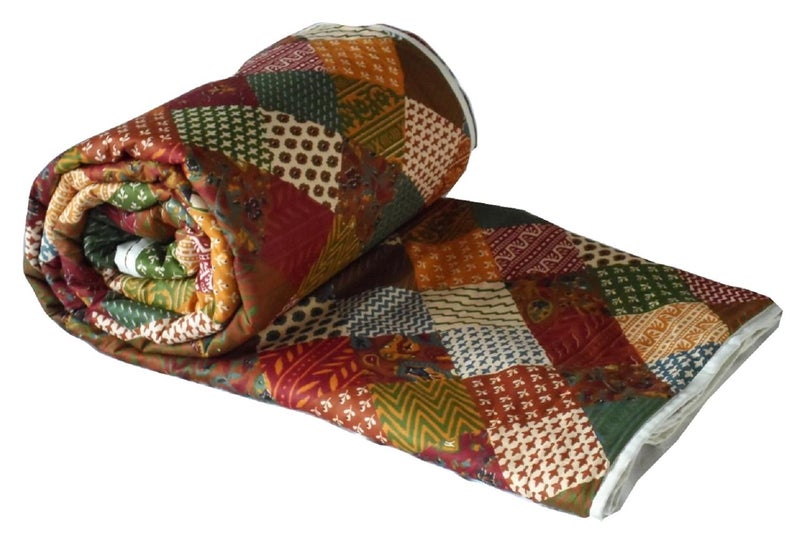 Snuggle Multicolour Contemporary Cotton Blanket - Image 1