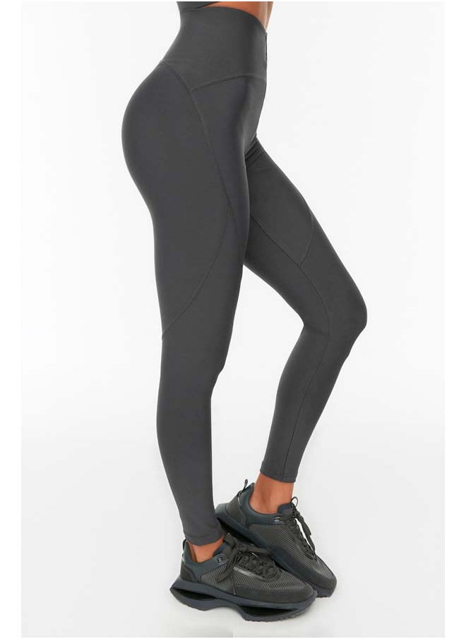 trendyol - Dark Anthracite Compression Full Length Knit Sports Tights TWOSS21TA0023 - Image 1