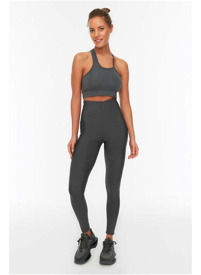 trendyol - Dark Anthracite Compression Full Length Knit Sports Tights TWOSS21TA0023 - Image 1