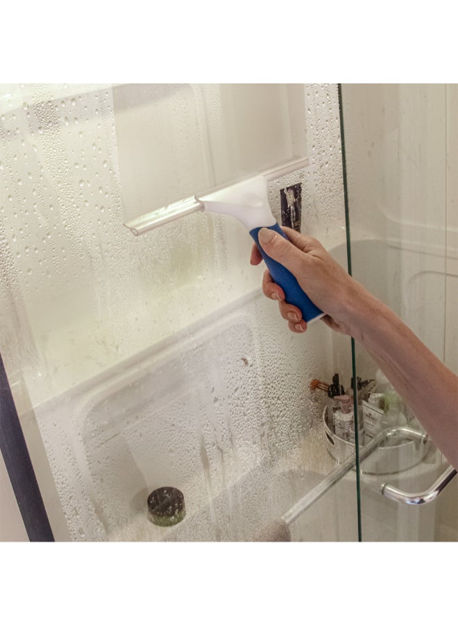 أنجر ممسحة مطاطية للدش احترافية بمقبض مبطن لا تترك علامات أزرق وأبيض 10 بوصة 989800 - Image 2