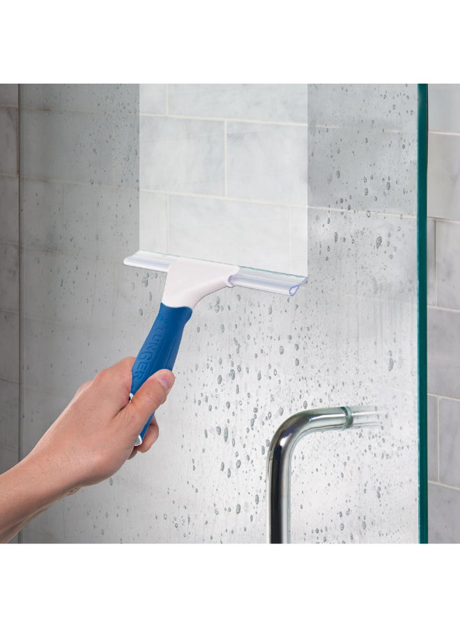 أنجر ممسحة مطاطية للدش احترافية بمقبض مبطن لا تترك علامات أزرق وأبيض 10 بوصة 989800 - Image 3