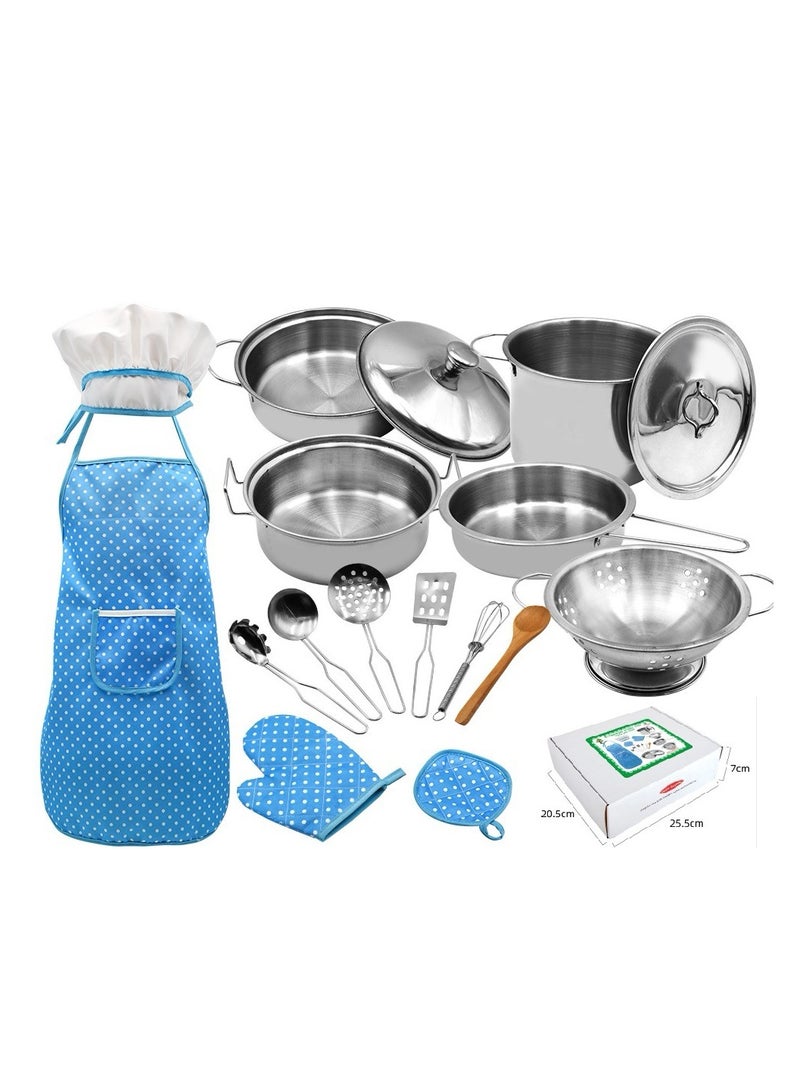 مجموعة الطبخ للأطفال مع طباخ وقبعة - Image 1