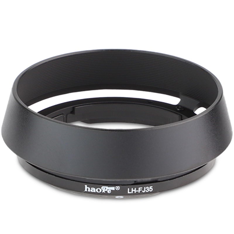 Haoge LH-FJ35 Bayonet Round Metal Lens Hood for Fujifilm Fuji Fujinon XF 35mm f/2 R WR XF35mmF2, XF 23mm f2 R WR XF23mmF2 and XC 35mm F2 XC35mmF2 Lens Replace LH-XF35-2 - Image 1
