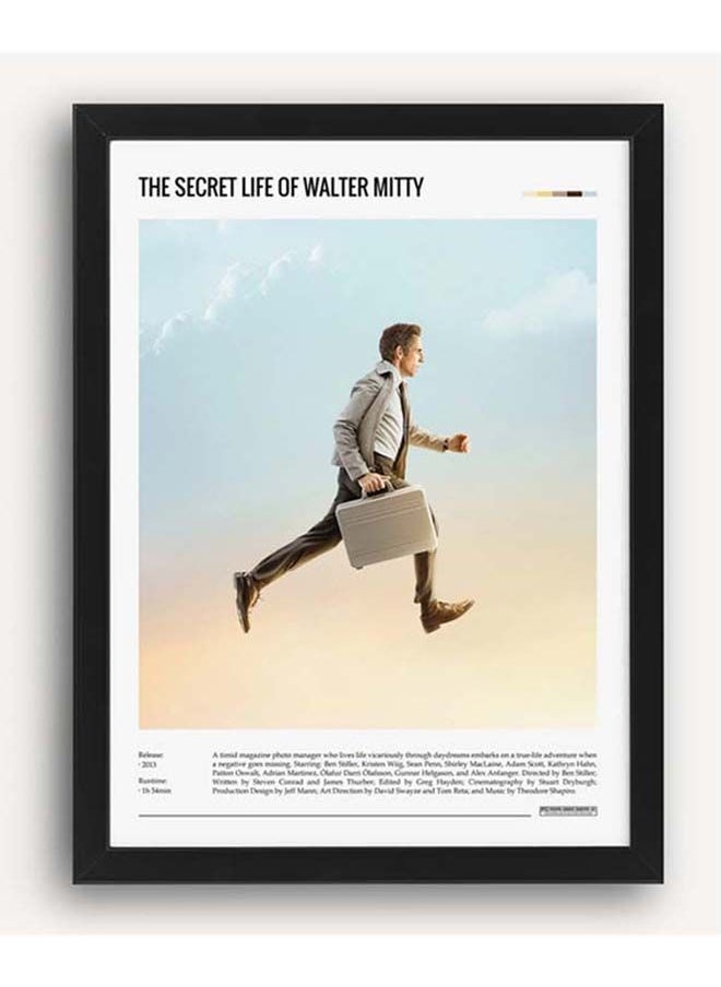 Boomah Accessories The Secret Life Of Walter Mitty - Movie Poster With Frame 30x40 cm 