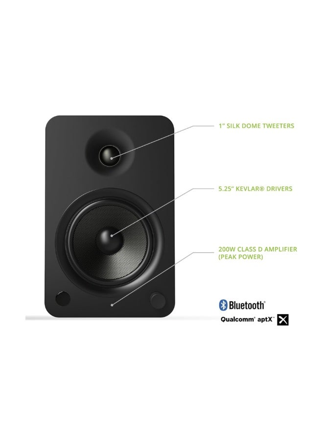 Kanto Audio YU6 200W Powered Bookshelf Speakers with Bluetooth and Phono Preamp-Matte Black, Pair - Image 2