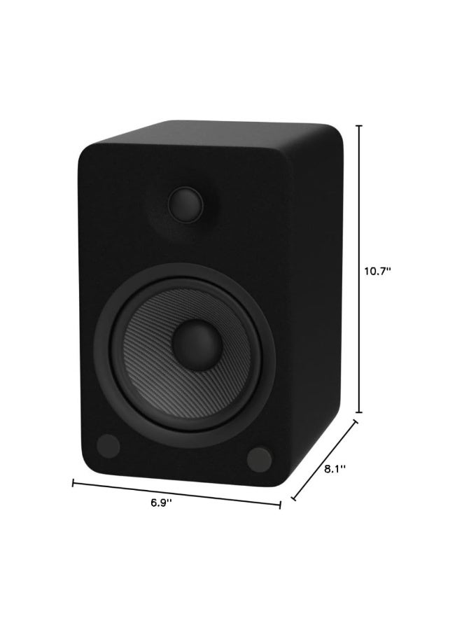 Kanto Audio YU6 200W Powered Bookshelf Speakers with Bluetooth and Phono Preamp-Matte Black, Pair - Image 4