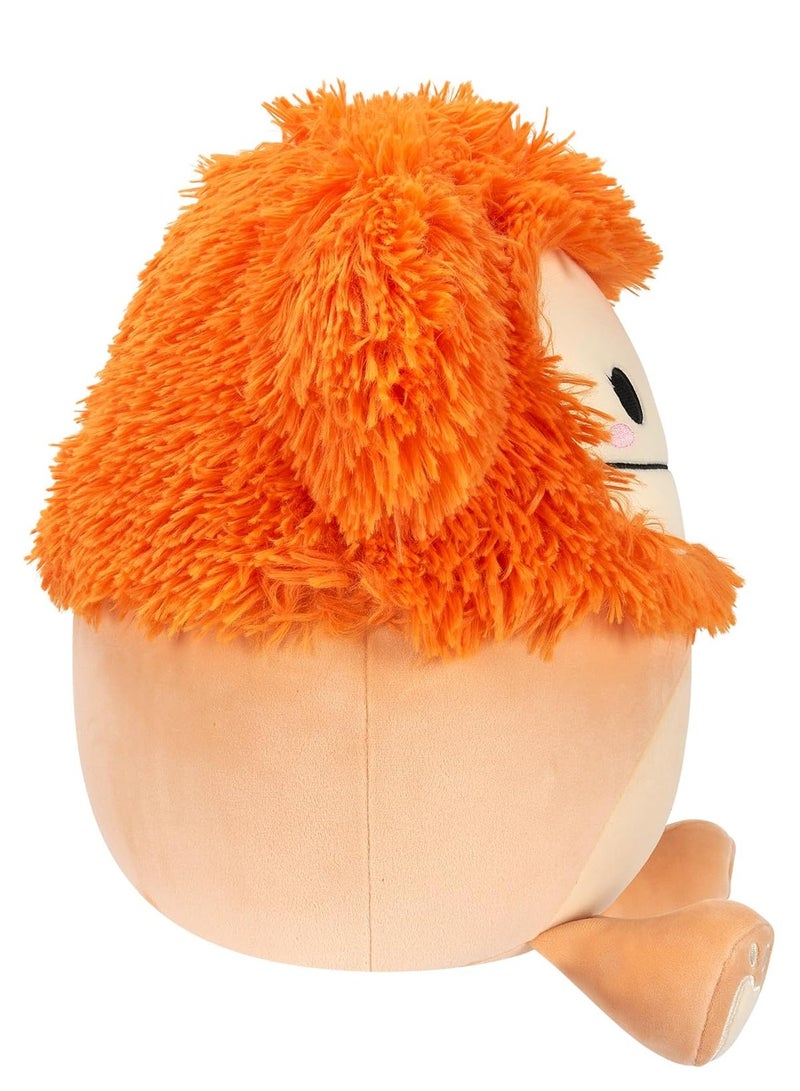 سكويش مالوز سكويشمالوز 12 إنش – شاستا البيغ فوت البرتقالي الفاتح مع دبوس الزهرة | دمية قطيفة أصلية من Kellytoy | لعبة محشوة ناعمة ومتوسطة الحجم | قابلة للغسل | هدية للأطفال من جميع الأعمار - Image 3