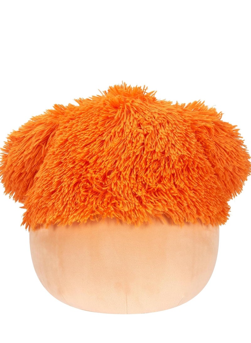 سكويش مالوز سكويشمالوز 12 إنش – شاستا البيغ فوت البرتقالي الفاتح مع دبوس الزهرة | دمية قطيفة أصلية من Kellytoy | لعبة محشوة ناعمة ومتوسطة الحجم | قابلة للغسل | هدية للأطفال من جميع الأعمار - Image 4