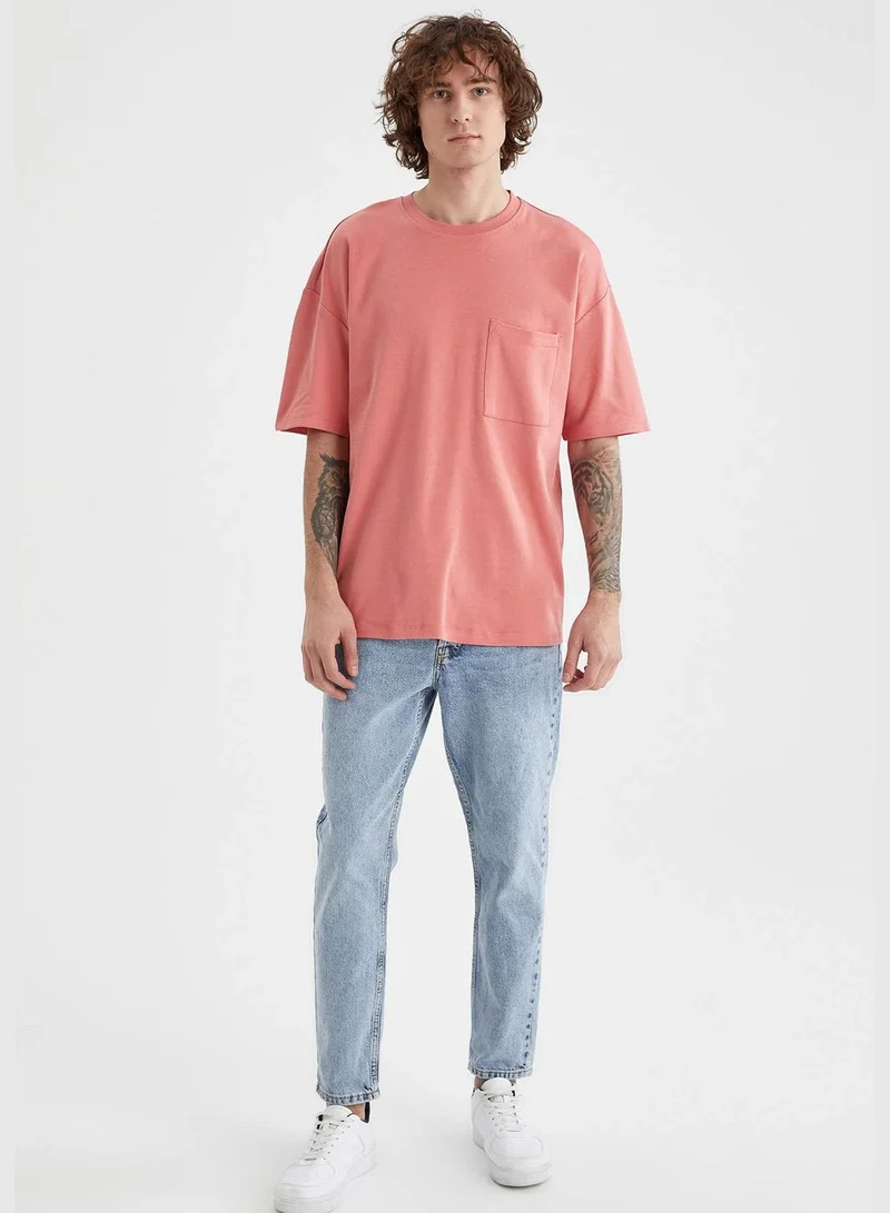 DeFacto Short Sleeved Oversize Fit Crew Neck T-Shirt