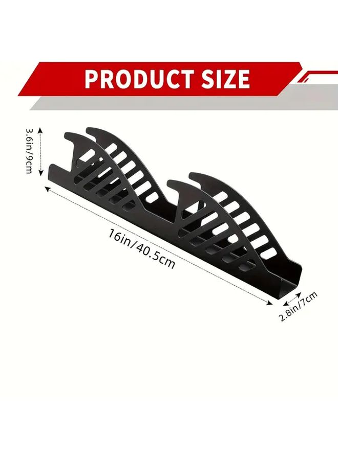 Heavy Duty Metal Bracket Wall Mounted Storage Rack Jack Stand Garage Hook Tool Rack Multi-Layer Reinforcement Design Screw Installation Pressure Resistant Anti Deformation 1pc - Image 1