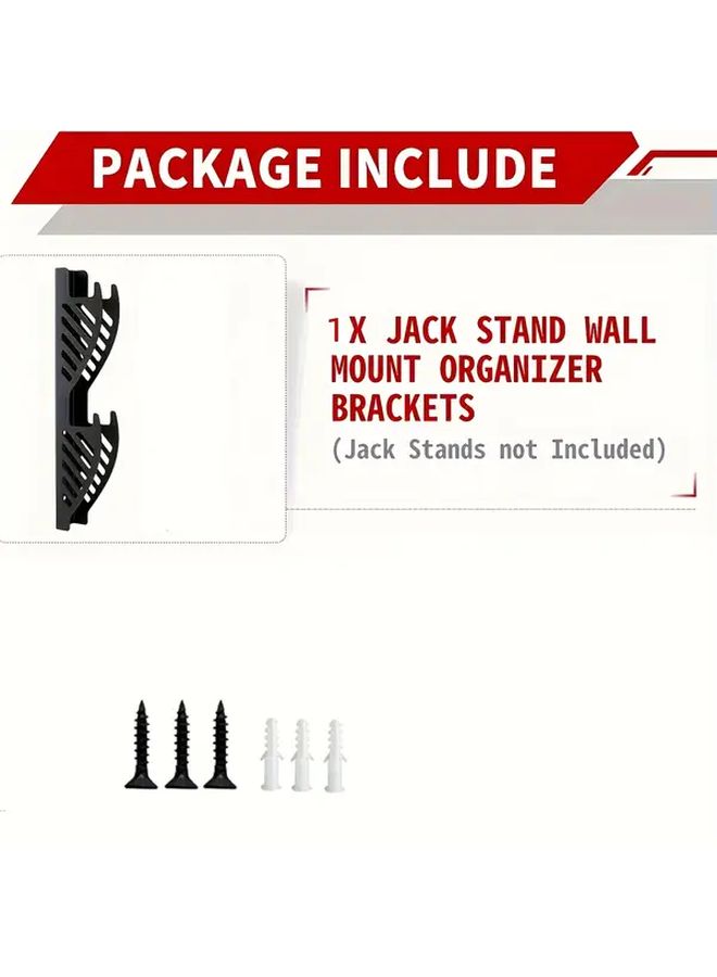 Heavy Duty Metal Bracket Wall Mounted Storage Rack Jack Stand Garage Hook Tool Rack Multi-Layer Reinforcement Design Screw Installation Pressure Resistant Anti Deformation 1pc - Image 5