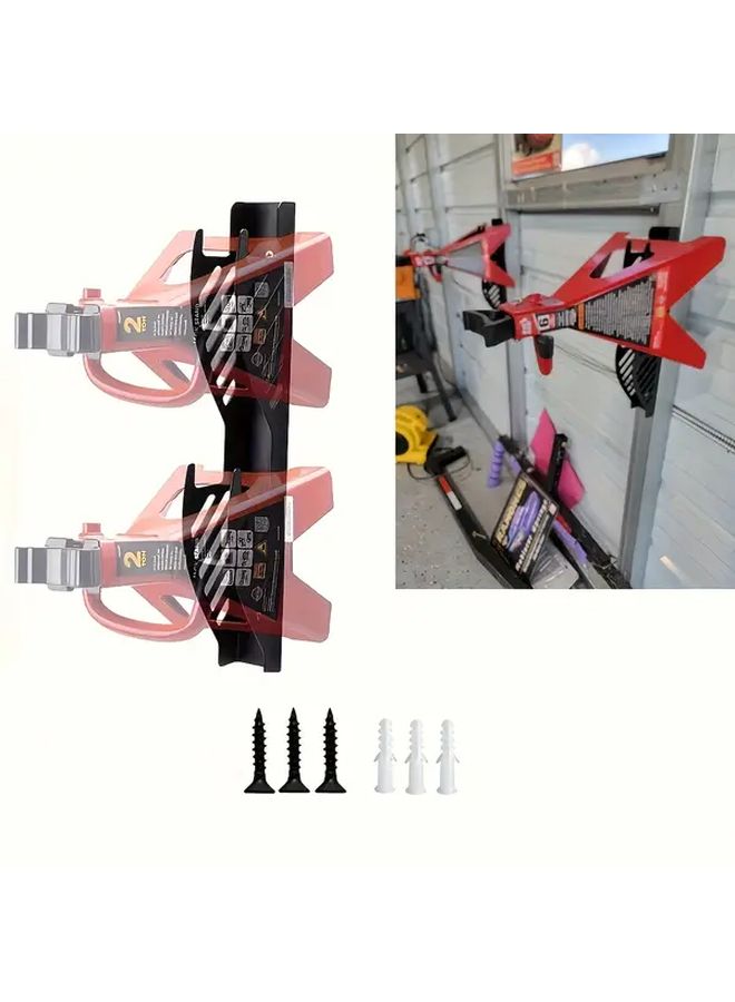 Heavy Duty Metal Bracket Wall Mounted Storage Rack Jack Stand Garage Hook Tool Rack Multi-Layer Reinforcement Design Screw Installation Pressure Resistant Anti Deformation 1pc - Image 3