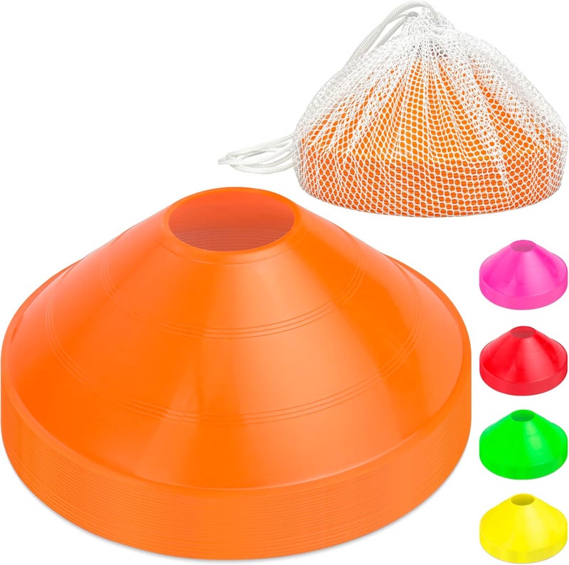 GoSports GoSports Premium Sports Cones for Agility Training and Drills  20 Pack with Tote  Orange Green Pink Yellow or Red  - Image 1