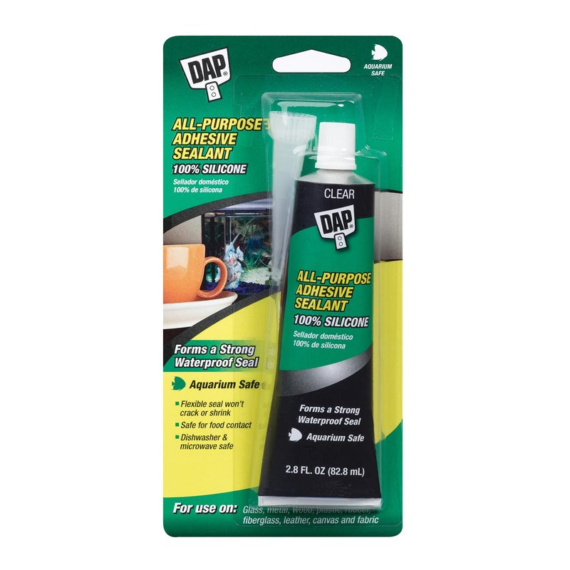 Dap 00688 All-Purpose Adhesive Sealant, 100% Silicone, 2.8-Ounce Tube - Image 1