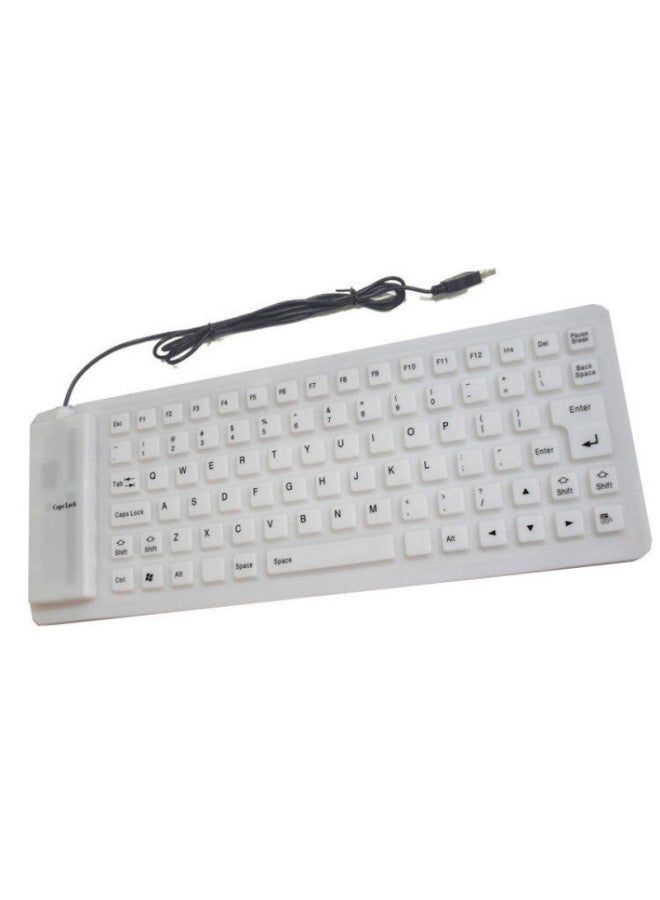 USB Portable Ultra-thin Color Silicone Foldable Curly Wired Soft Keyboard Mute Waterproof Laptop Desktop