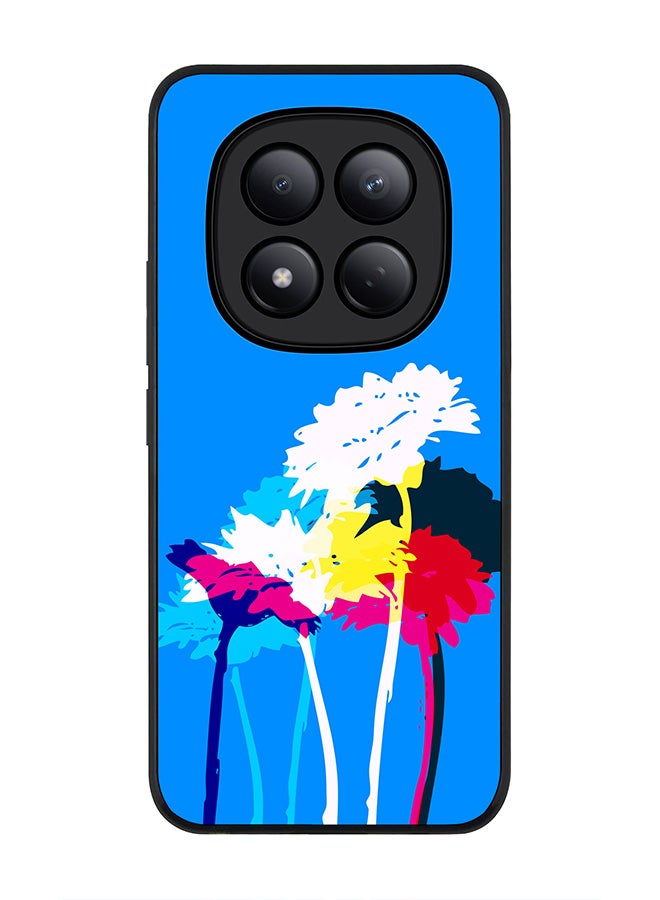 For Xiaomi Redmi Note 15 Pro 4G Case,Slim fit Camera Protection, Shockproof Thin Phone cover  - Bleeding Flowers (Blue)