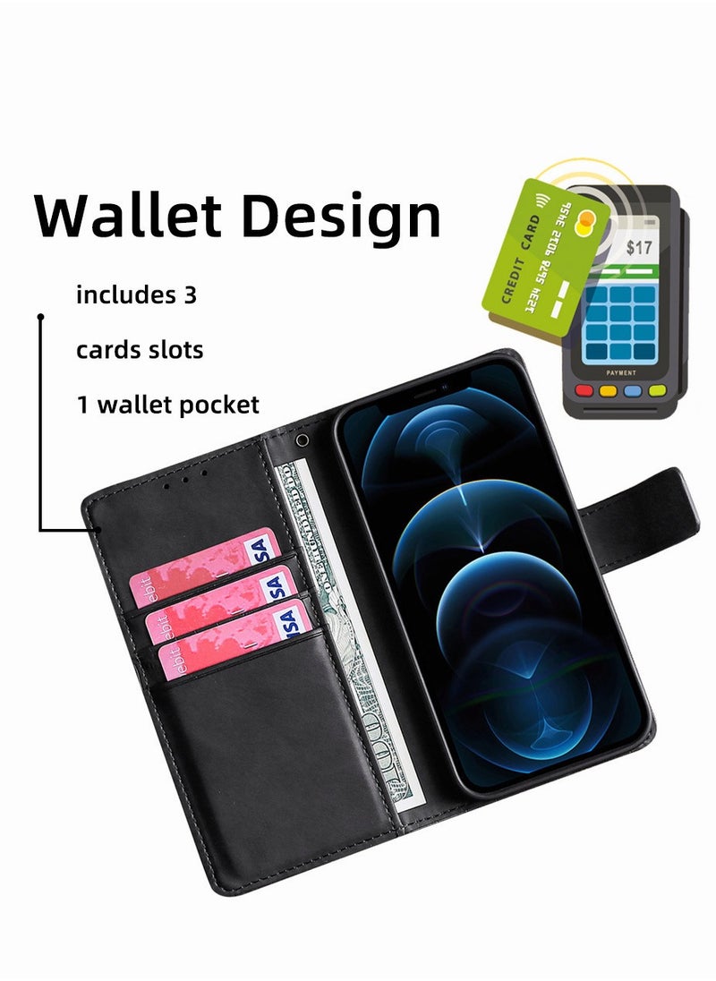Motim iPhone 14/14 Plus Leather Wallet Case, Shockproof Protective Kickstand Wallet, Non-Slip Vintage Phone Case Cover, Leather Case with Card Holder  - Image 2