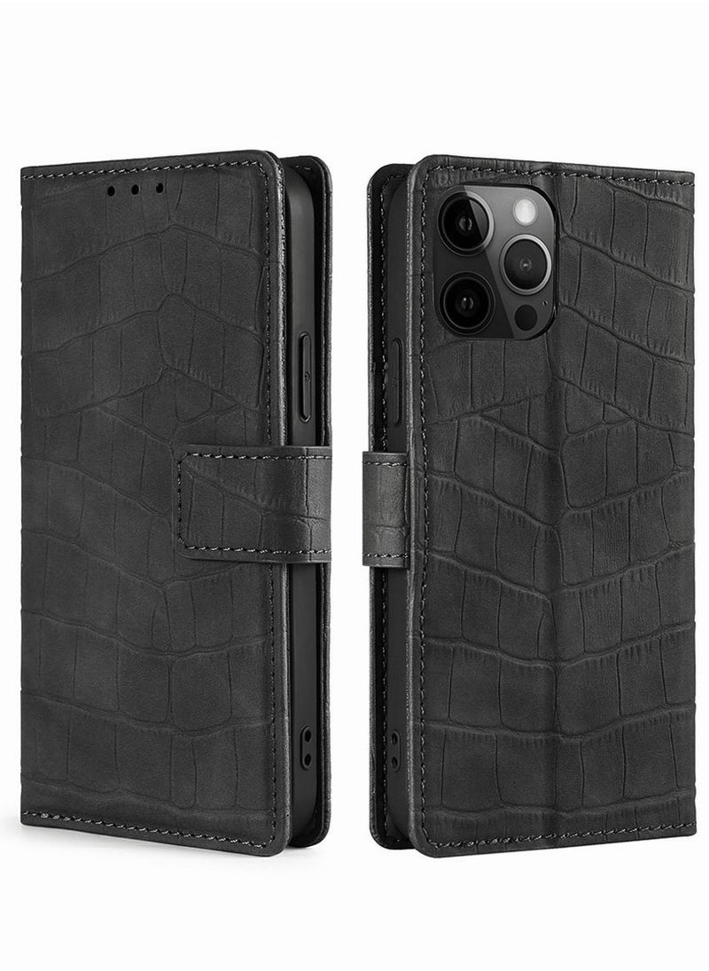 Motim iPhone 14/14 Plus Leather Wallet Case, Shockproof Protective Kickstand Wallet, Non-Slip Vintage Phone Case Cover, Leather Case with Card Holder  - Image 1
