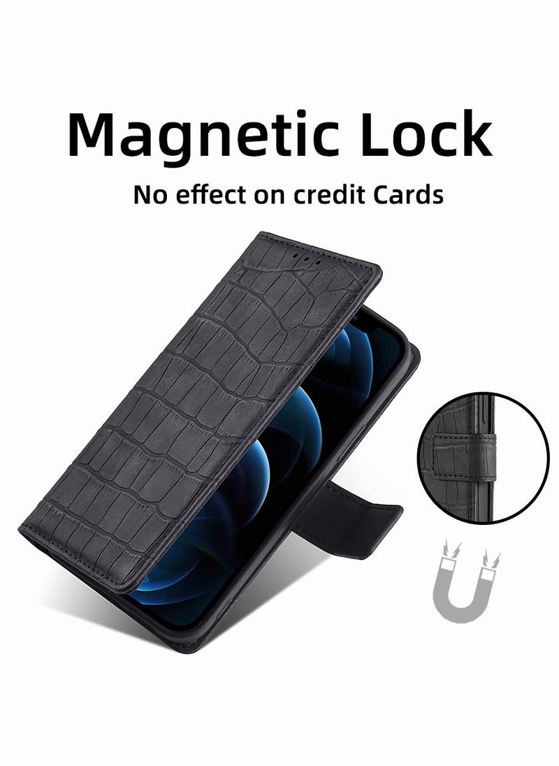 Motim iPhone 14/14 Plus Leather Wallet Case, Shockproof Protective Kickstand Wallet, Non-Slip Vintage Phone Case Cover, Leather Case with Card Holder  - Image 4